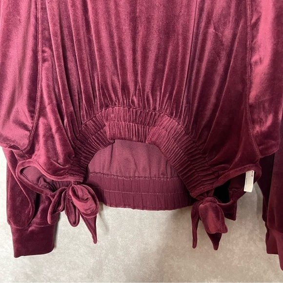 Daily Practice By Anthropologie Side-Tie Velvet Cowlneck Pullover Sweatshirt S - Picture 10 of 10